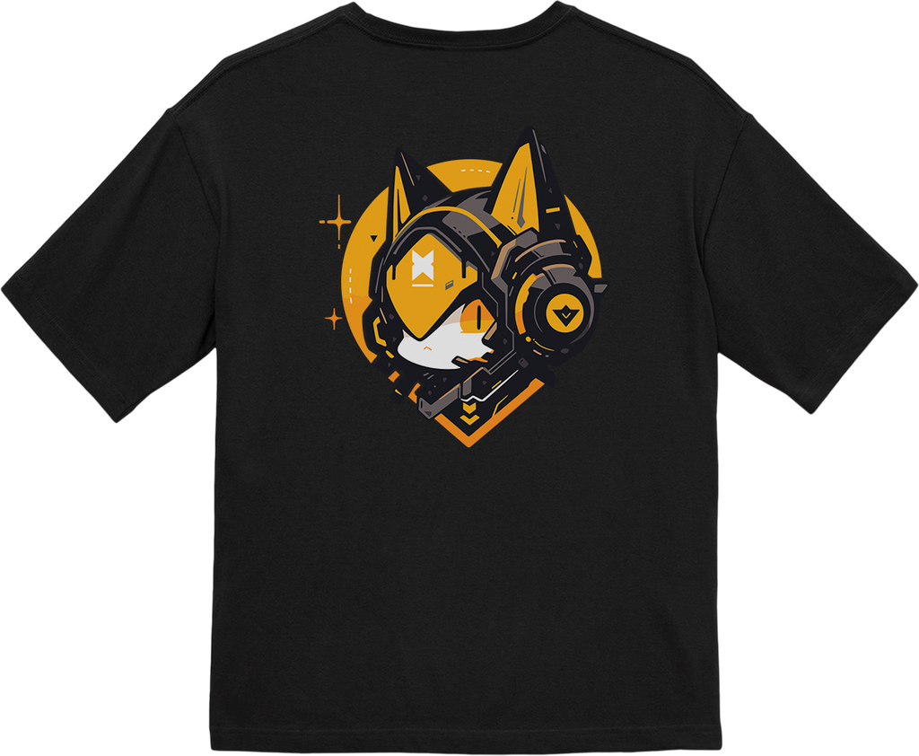 100% Cotton Oversized Tee | Mascot-Cat-004