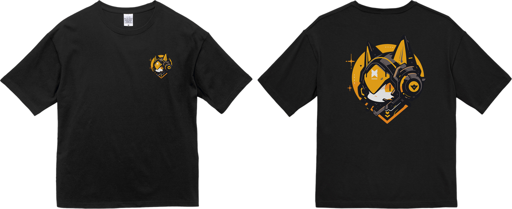 100% Cotton Oversized Tee | Mascot-Cat-004