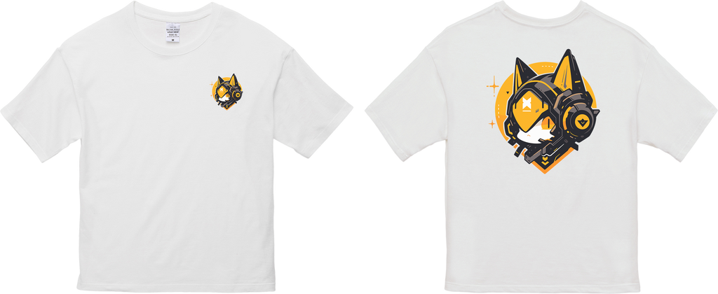 100% Cotton Oversized Tee | Mascot-Cat-004