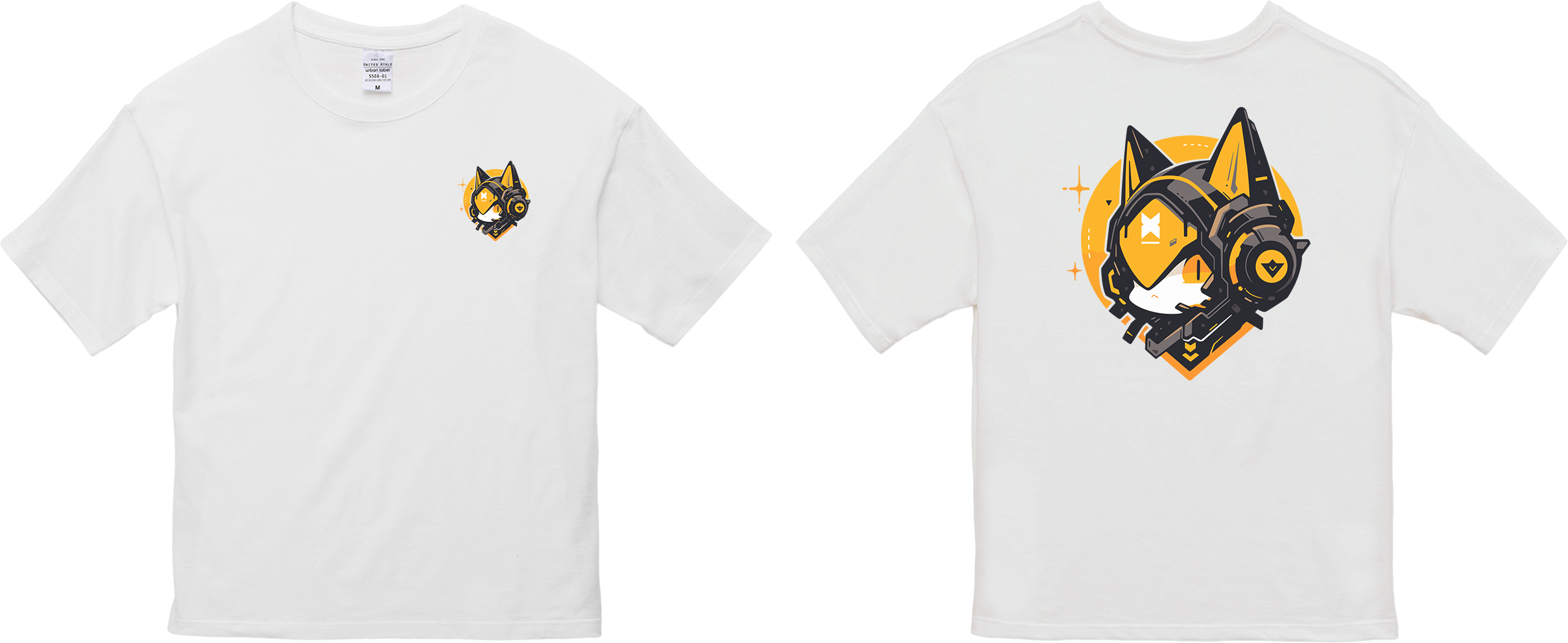 100%纯棉超大T恤 | Mascot-Cat-004