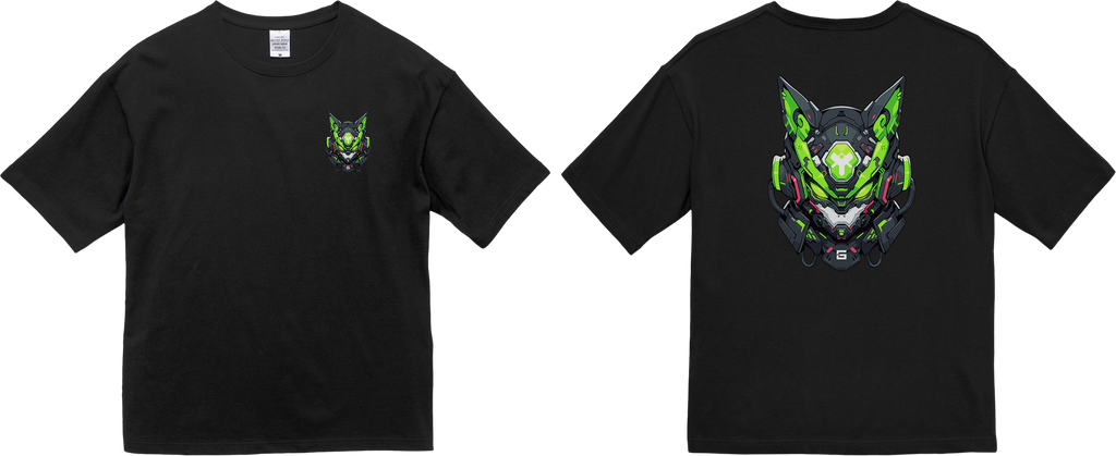 100% Cotton Oversized Tee | Mascot-Cat-005