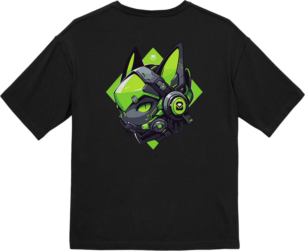 100%纯棉超大T恤 | Mascot-Cat-006
