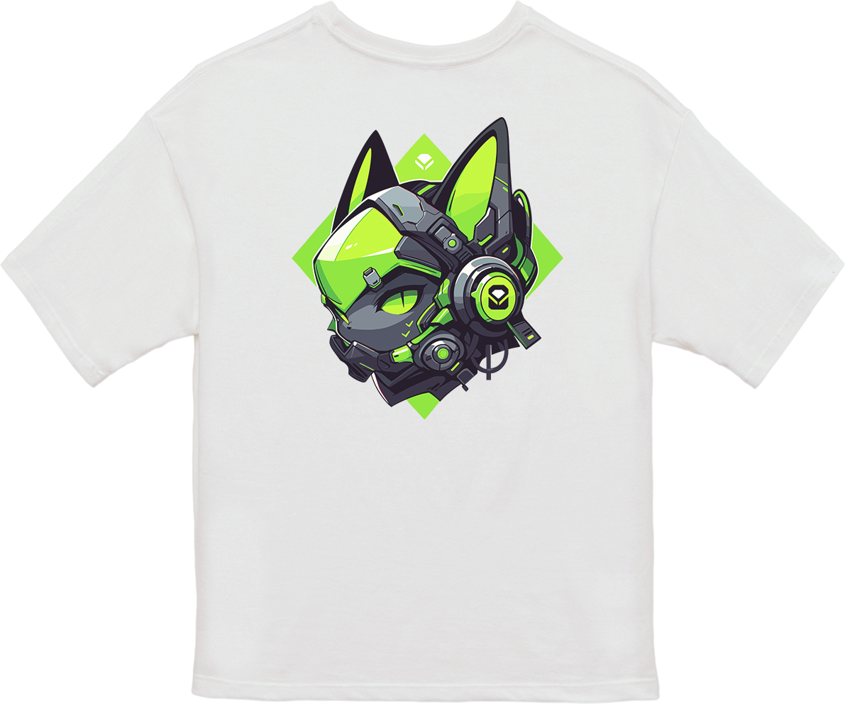 100%纯棉超大T恤 | Mascot-Cat-006