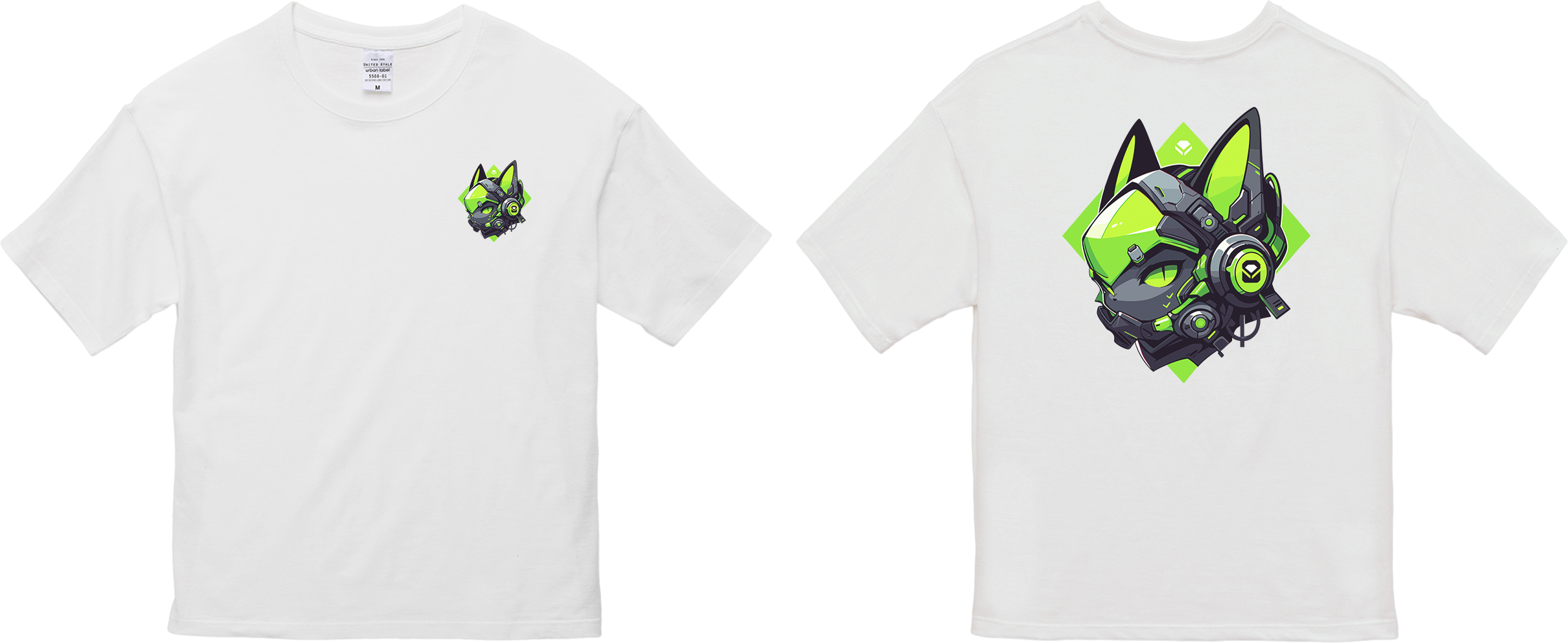 100%纯棉超大T恤 | Mascot-Cat-006