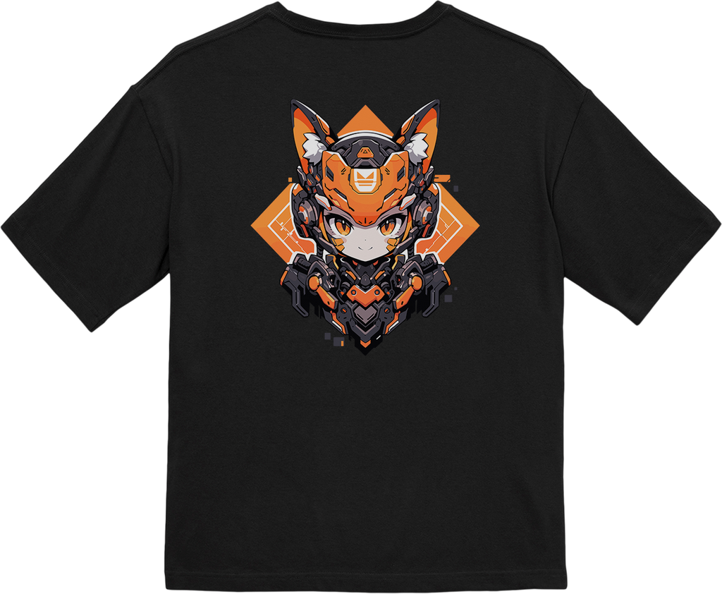 100% Cotton Oversized Tee | Mascot-Cat-007
