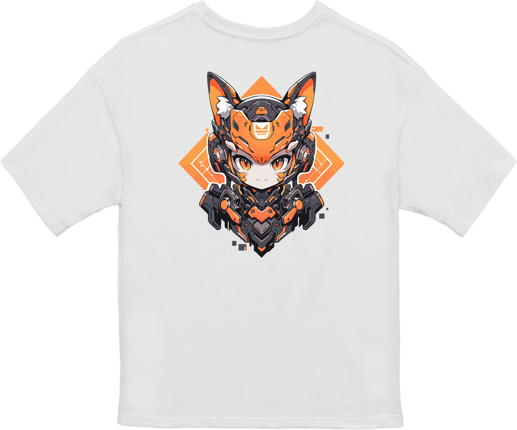 100% Cotton Oversized Tee | Mascot-Cat-007