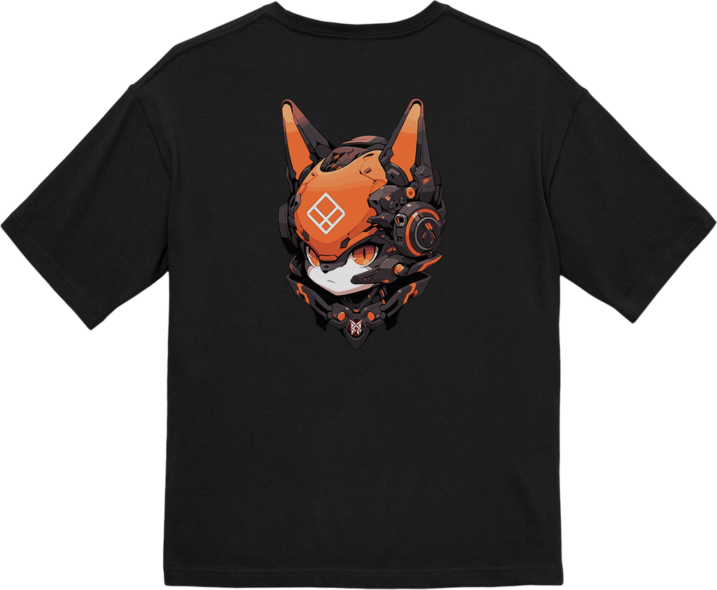100% Cotton Oversized Tee | Mascot-Cat-008