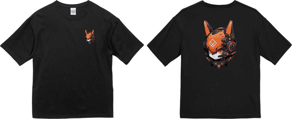 100% Cotton Oversized Tee | Mascot-Cat-008