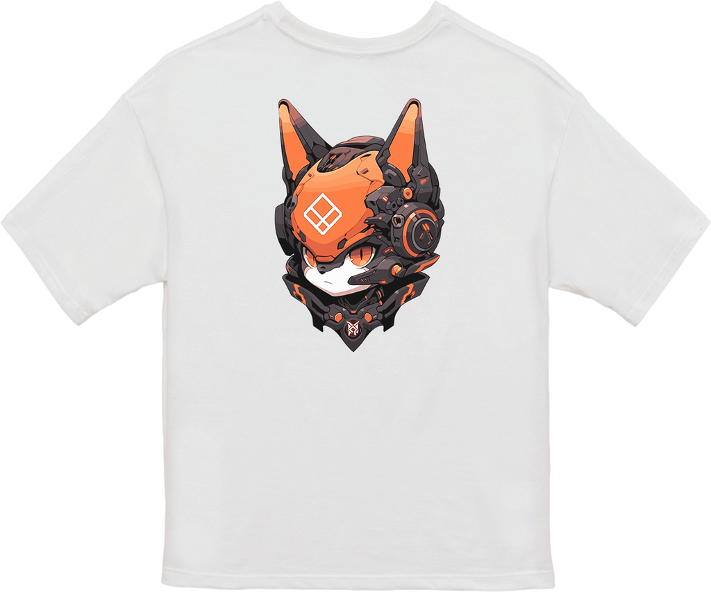 100% Cotton Oversized Tee | Mascot-Cat-008