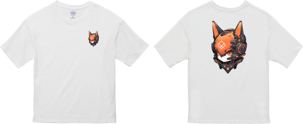100% Cotton Oversized Tee | Mascot-Cat-008