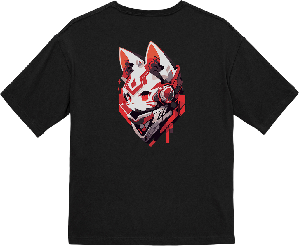 100% Cotton Oversized Tee | Mascot-Cat-009