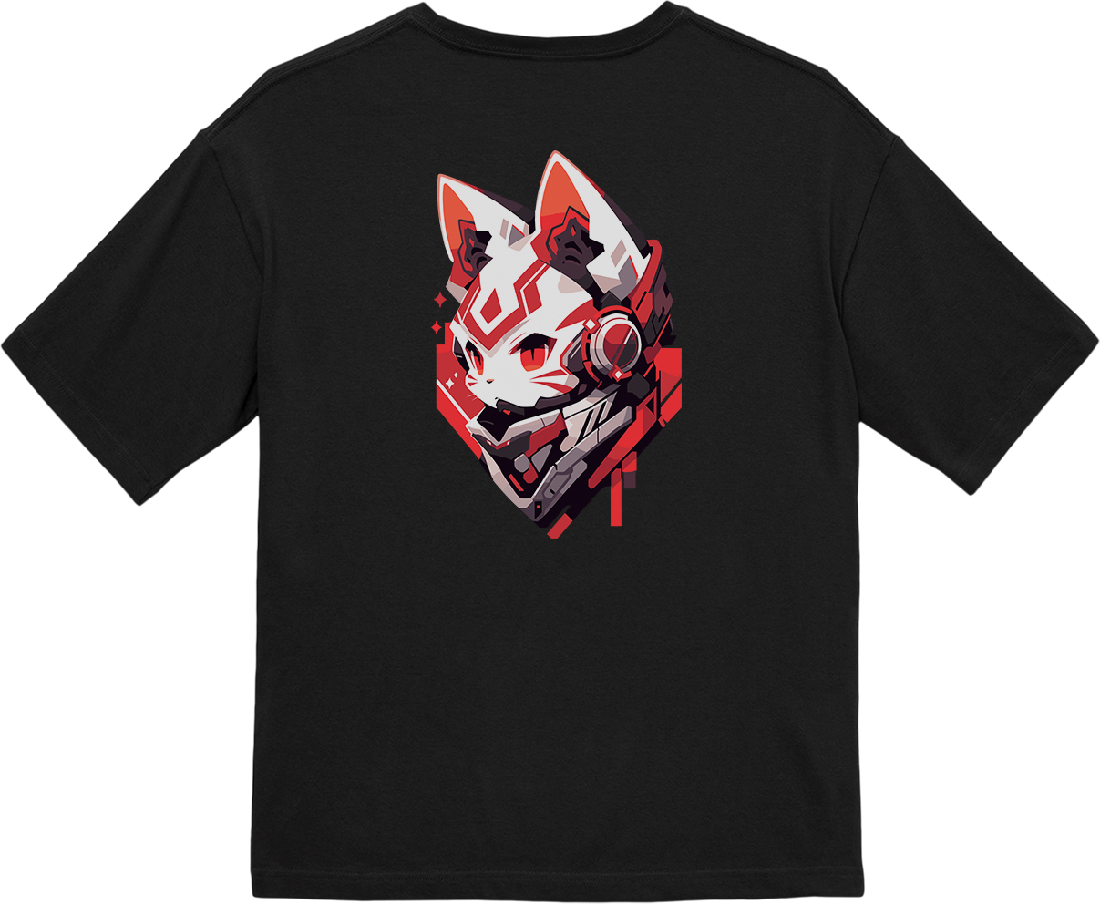 100%纯棉超大T恤 | Mascot-Cat-009