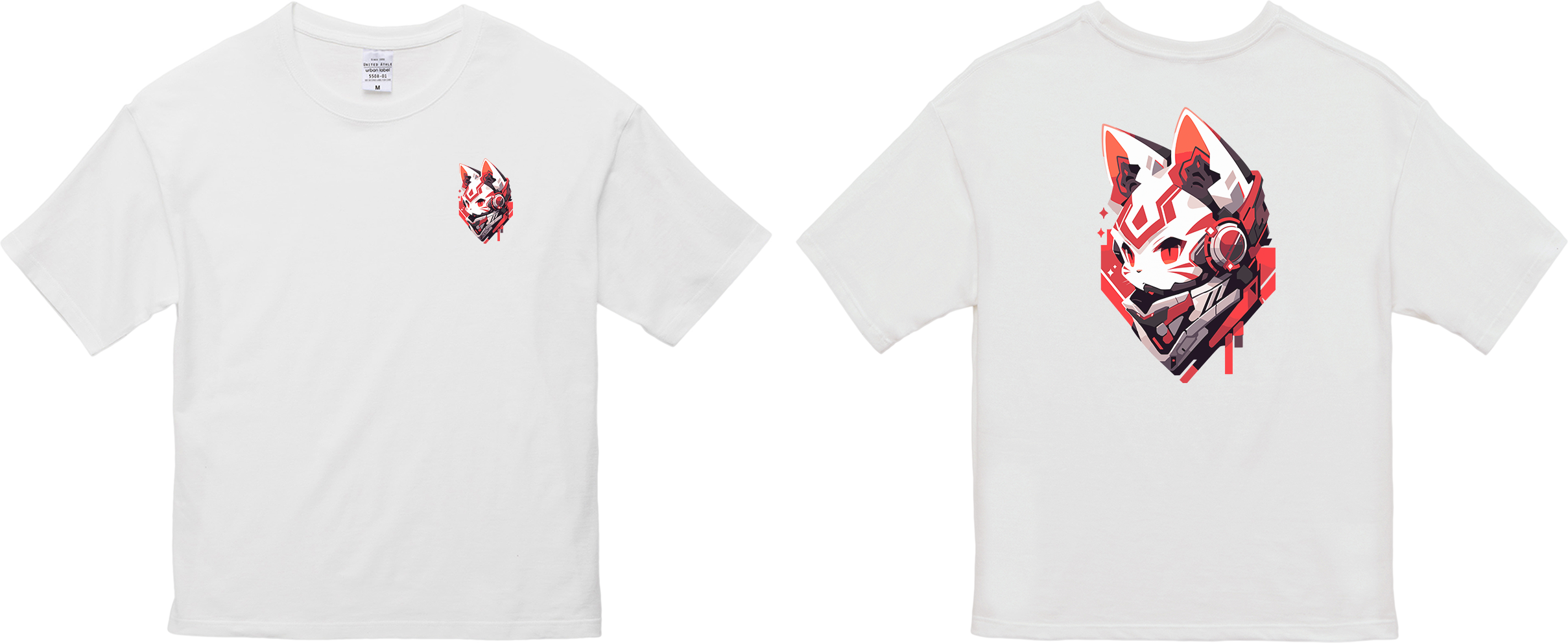 100%纯棉超大T恤 | Mascot-Cat-009
