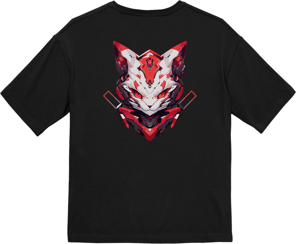 100% Cotton Oversized Tee | Mascot-Cat-010