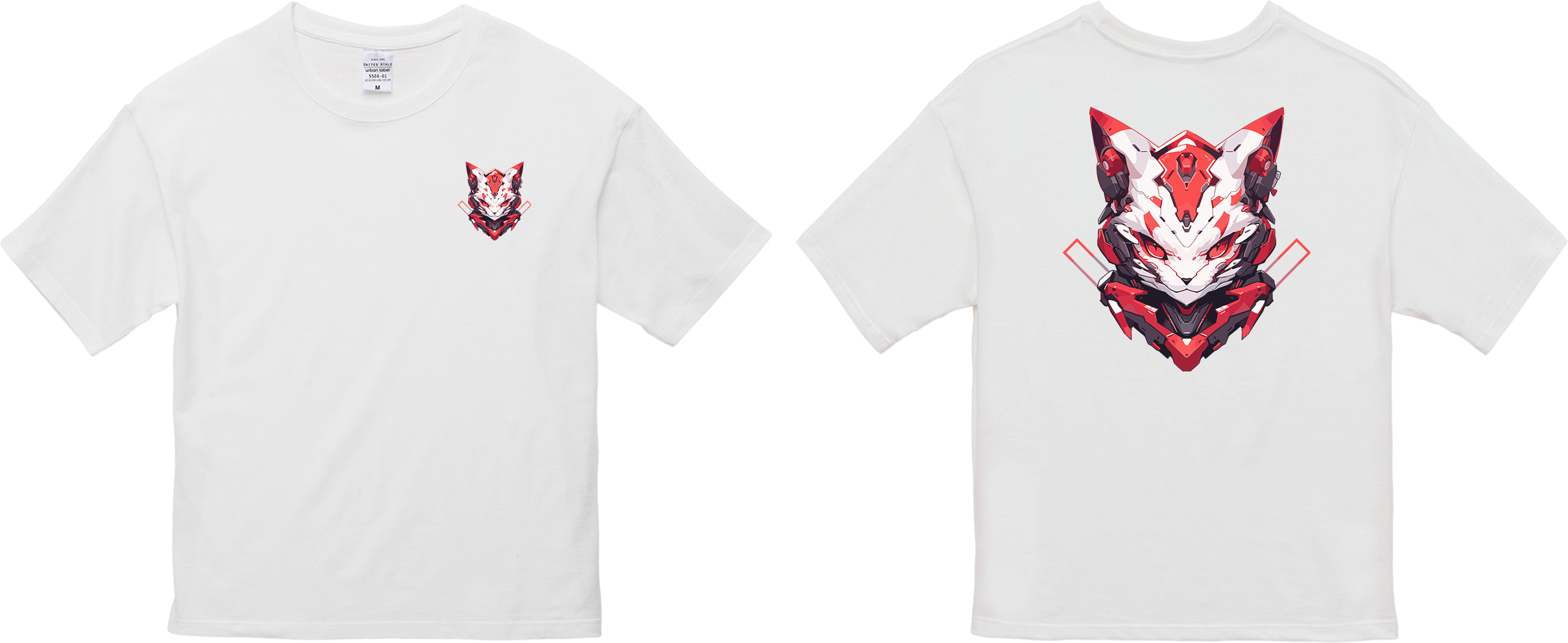 100% 纯棉超大T恤 | Mascot-Cat-010
