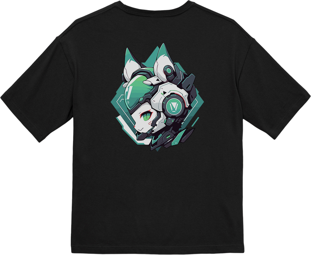 100% Cotton Oversized Tee | Mascot-Cat-011