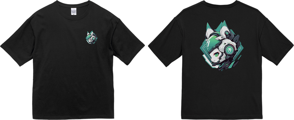 100% Cotton Oversized Tee | Mascot-Cat-011