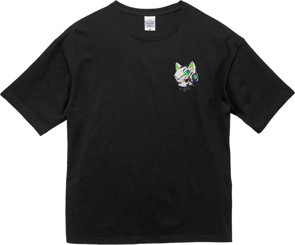 100% Cotton Oversized Tee | Mascot-Cat-012