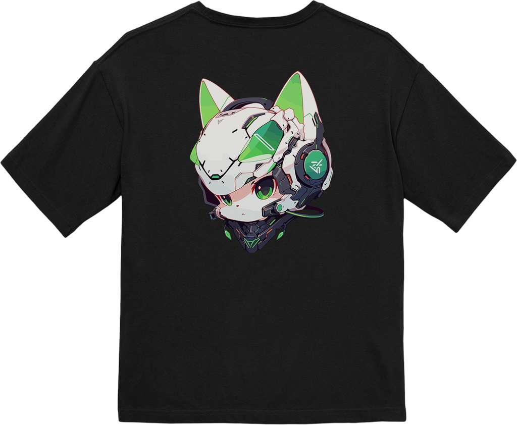 100% Cotton Oversized Tee | Mascot-Cat-012