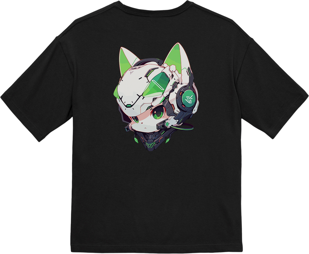 100%纯棉超大T恤 | Mascot-Cat-012