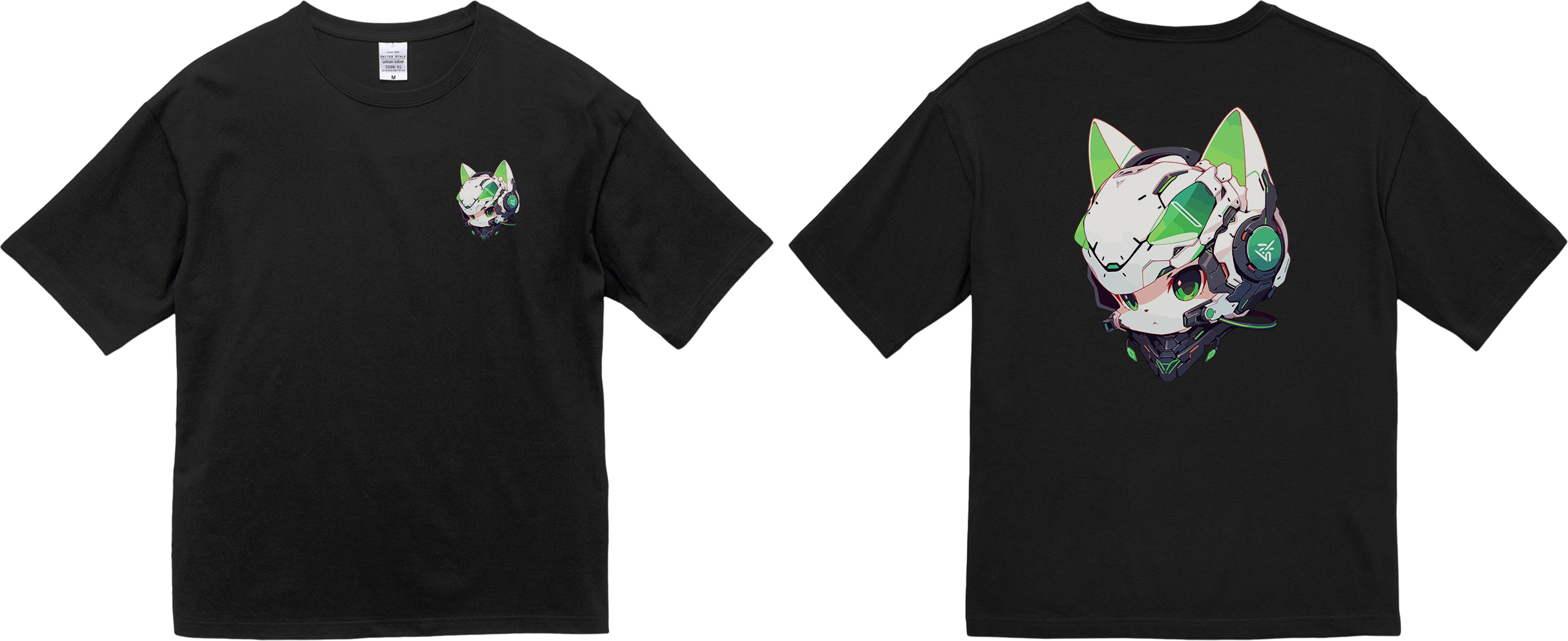 100%纯棉超大T恤 | Mascot-Cat-012