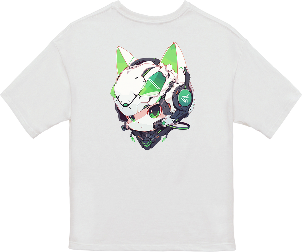 100% Cotton Oversized Tee | Mascot-Cat-012