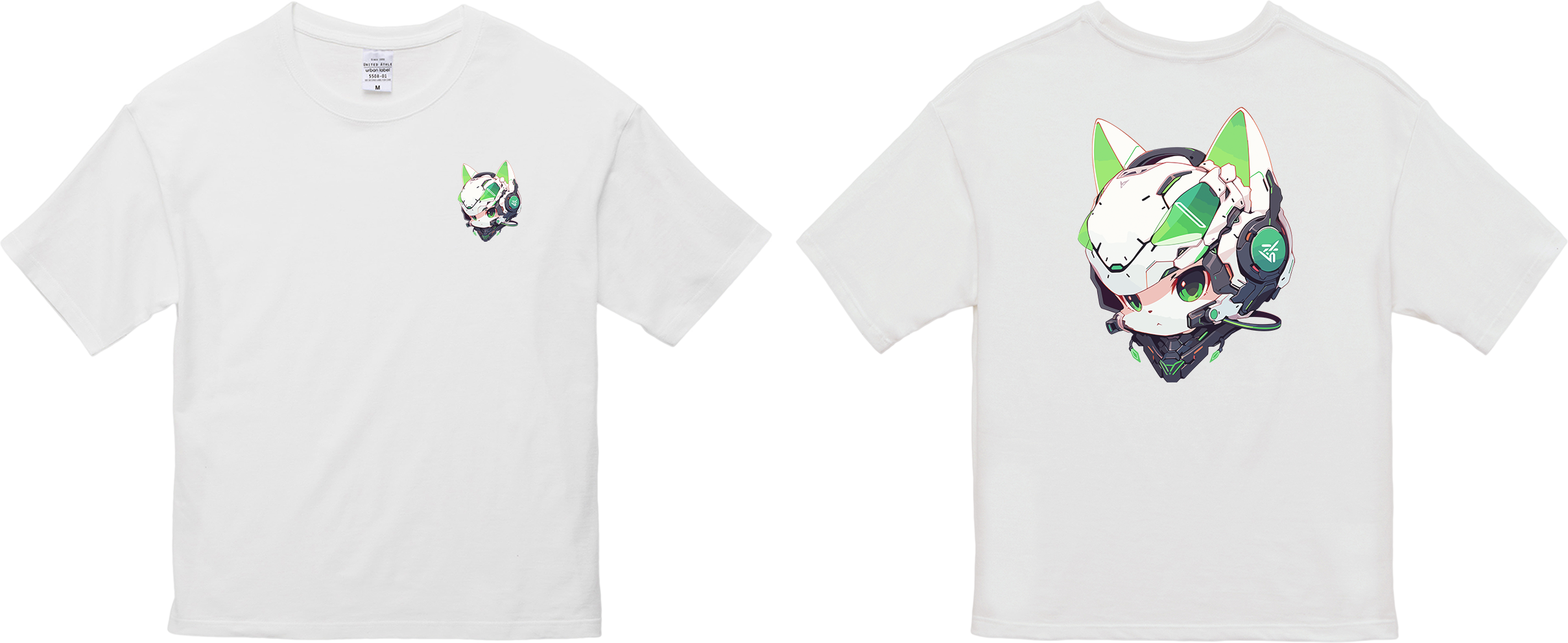 100%纯棉超大T恤 | Mascot-Cat-012