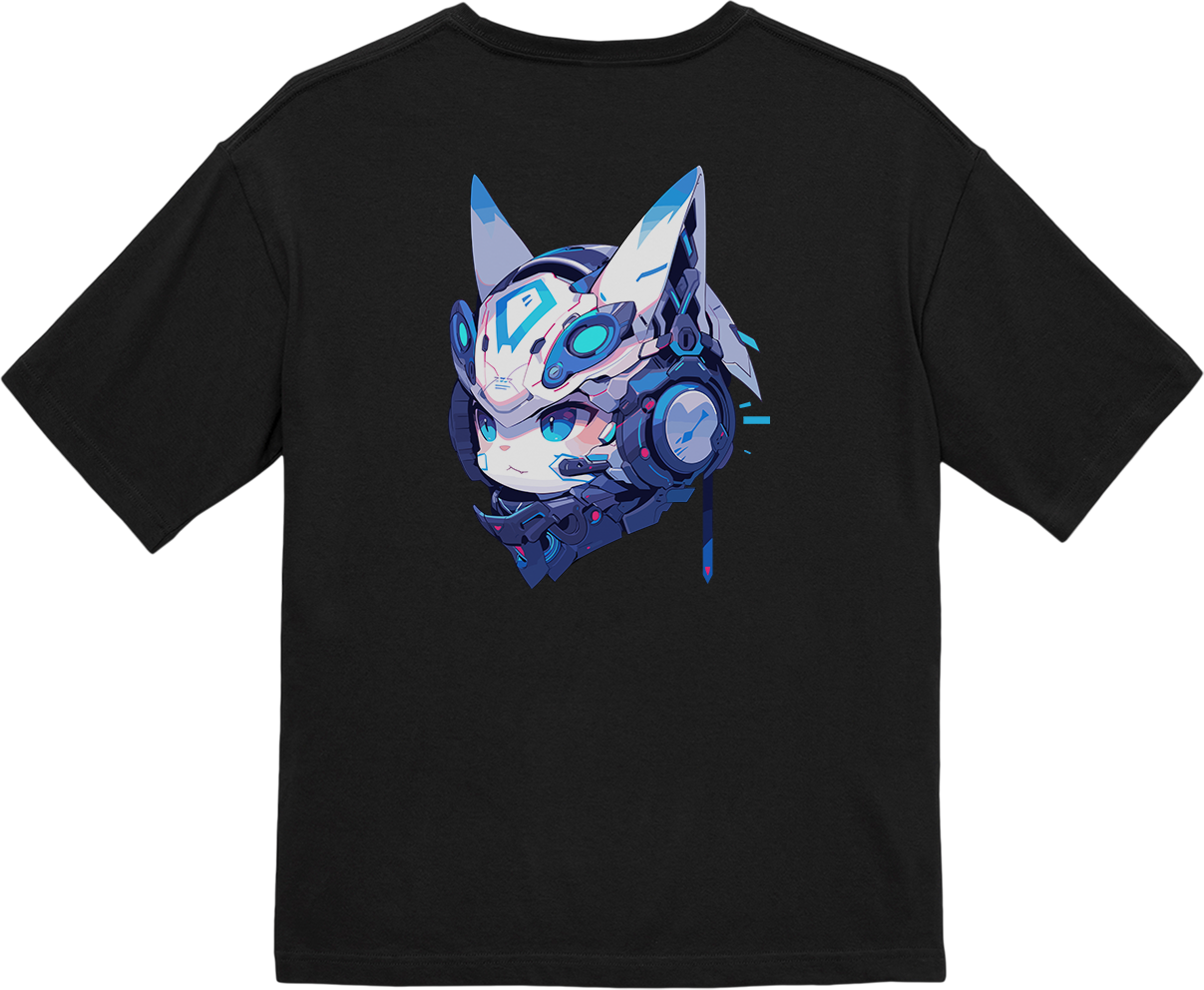 100% Cotton Oversized Tee | Mascot-Cat-013