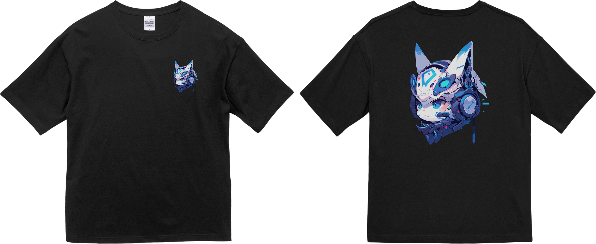 100%纯棉超大T恤 | Mascot-Cat-013