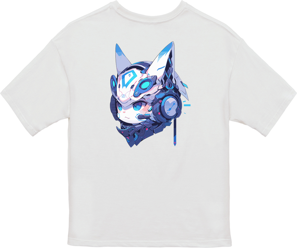 100% Cotton Oversized Tee | Mascot-Cat-013