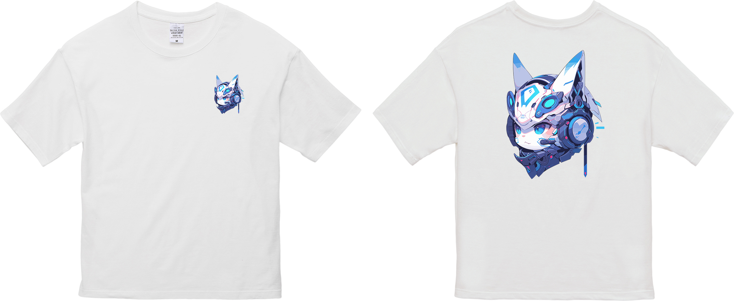 100%纯棉超大T恤 | Mascot-Cat-013