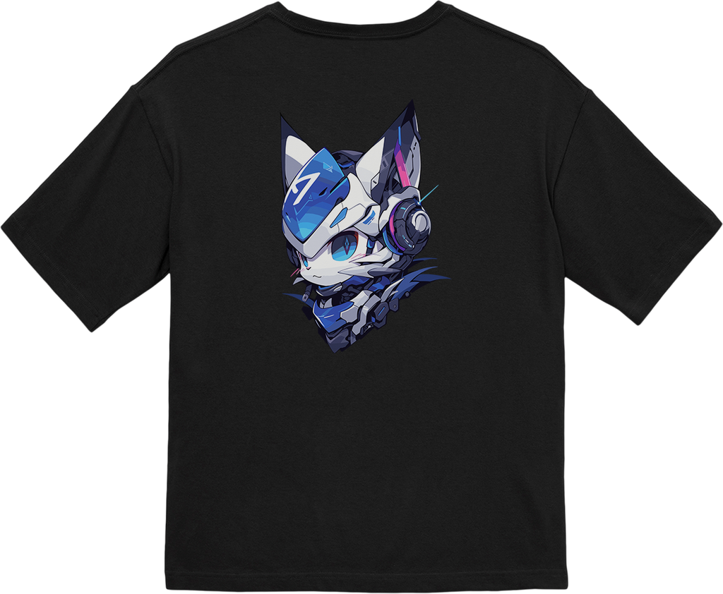 100% Cotton Oversized Tee | Mascot-Cat-014