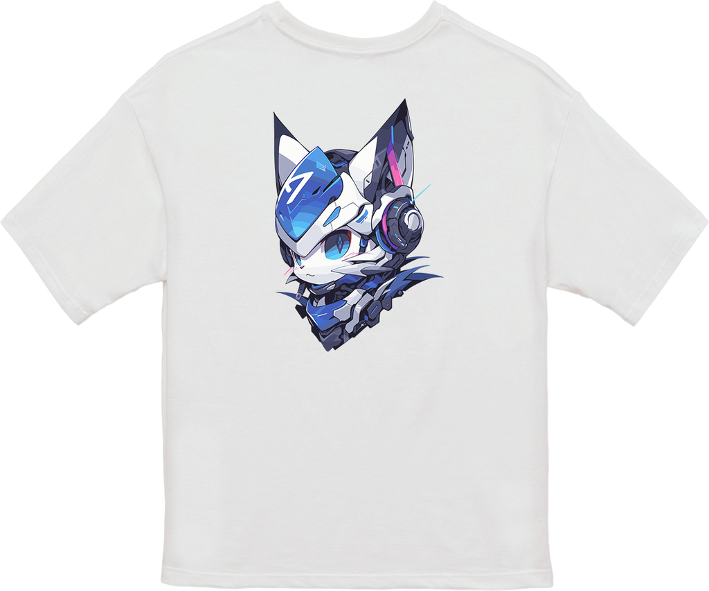 100% Cotton Oversized Tee | Mascot-Cat-014