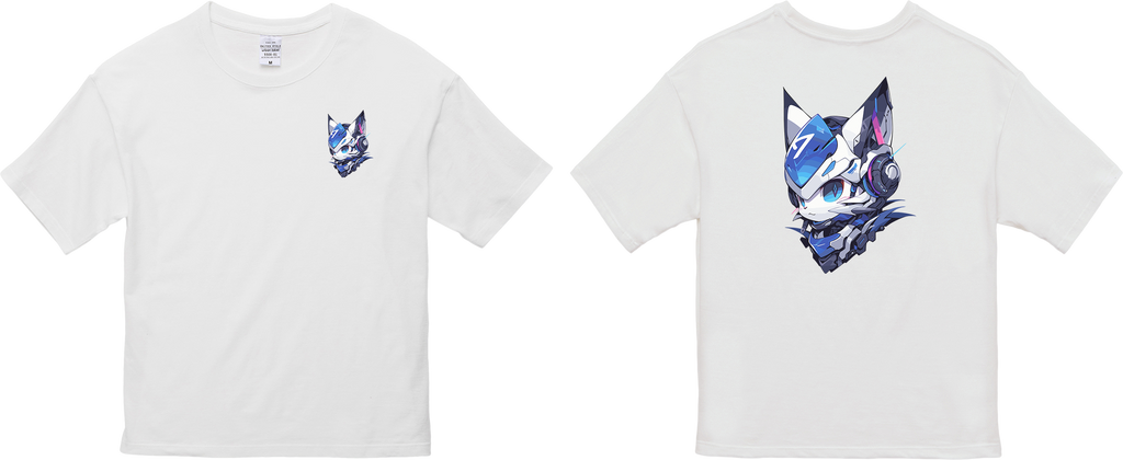 100% Cotton Oversized Tee | Mascot-Cat-014