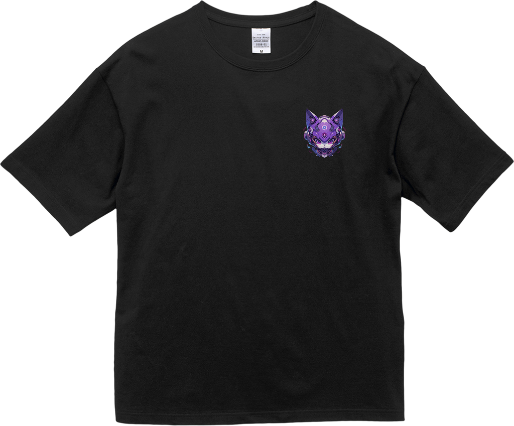 100% Cotton Oversized Tee | Mascot-Cat-016