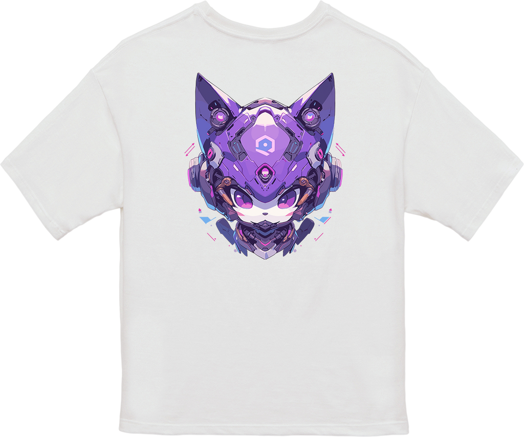 100% Cotton Oversized Tee | Mascot-Cat-016