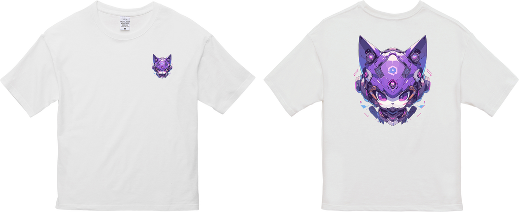 100% Cotton Oversized Tee | Mascot-Cat-016