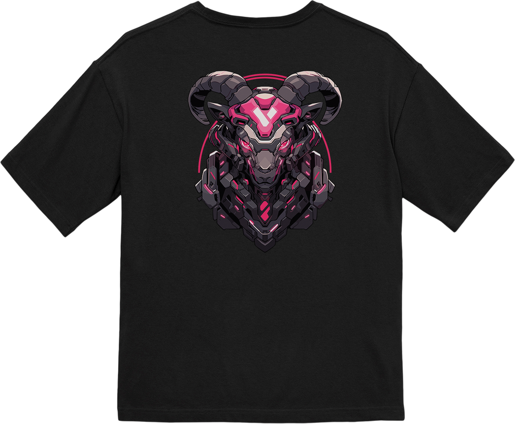 100% Cotton Oversized Tee | Mascot-Goat-001