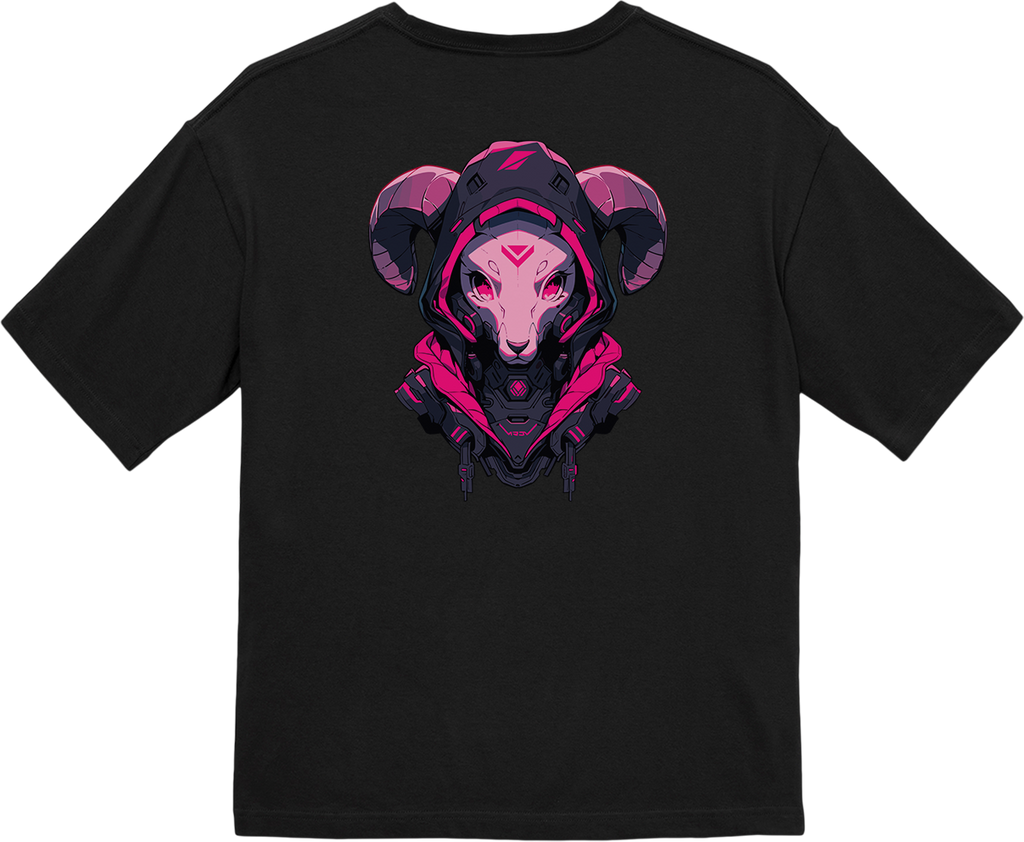100% Cotton Oversized Tee | Mascot-Goat-002