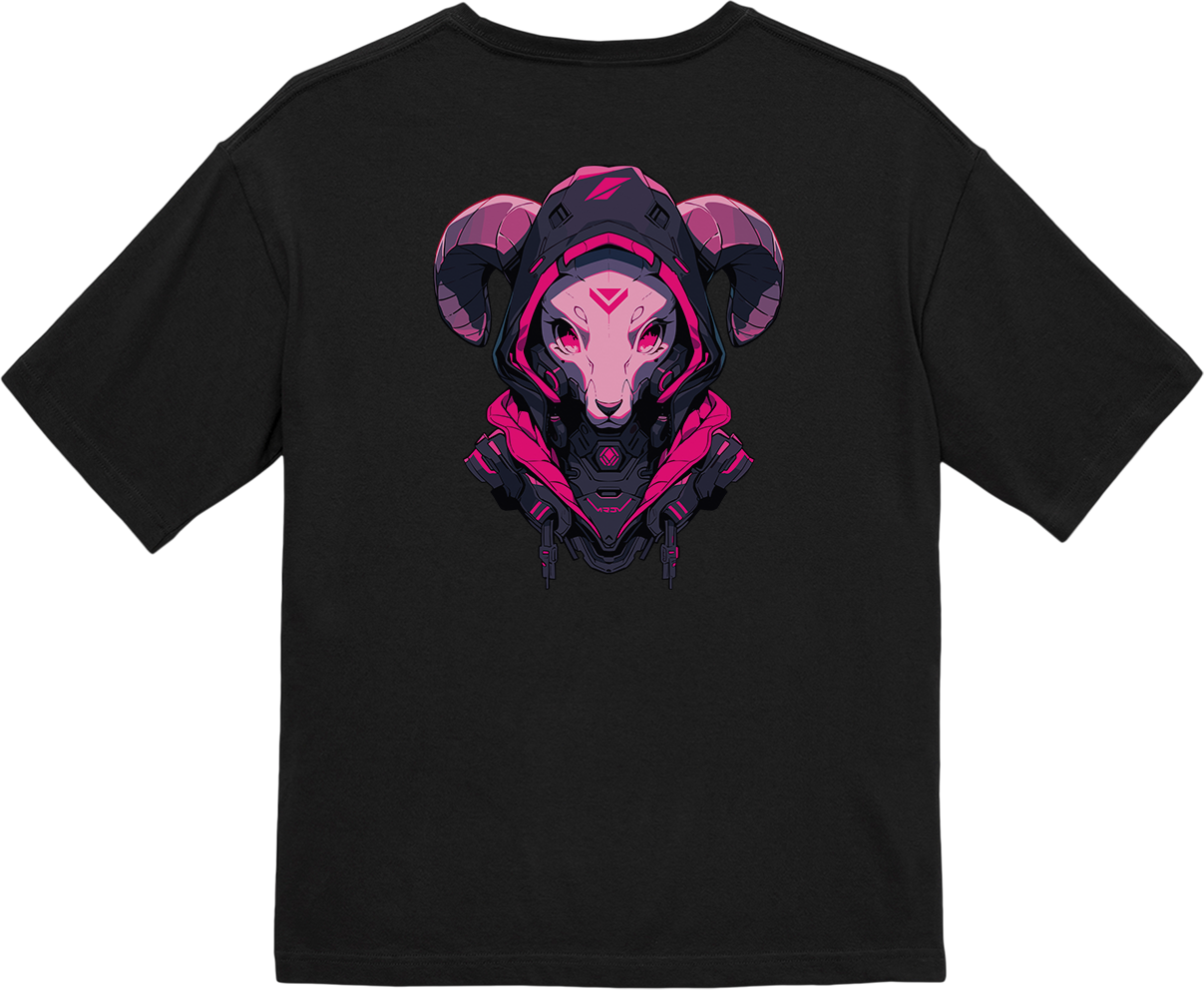 100% Cotton Oversized Tee | Mascot-Goat-002