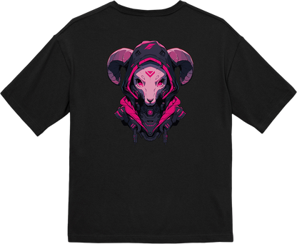 100% Cotton Oversized Tee | Mascot-Goat-002