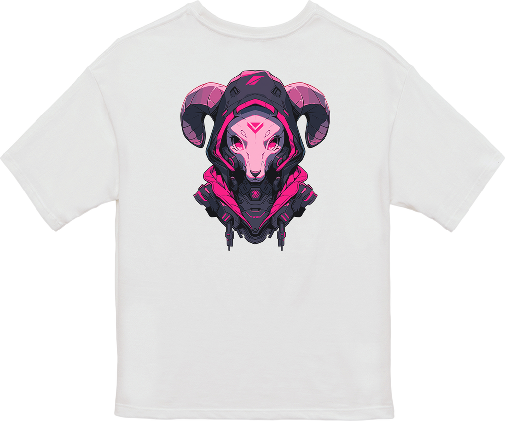 100% Cotton Oversized Tee | Mascot-Goat-002