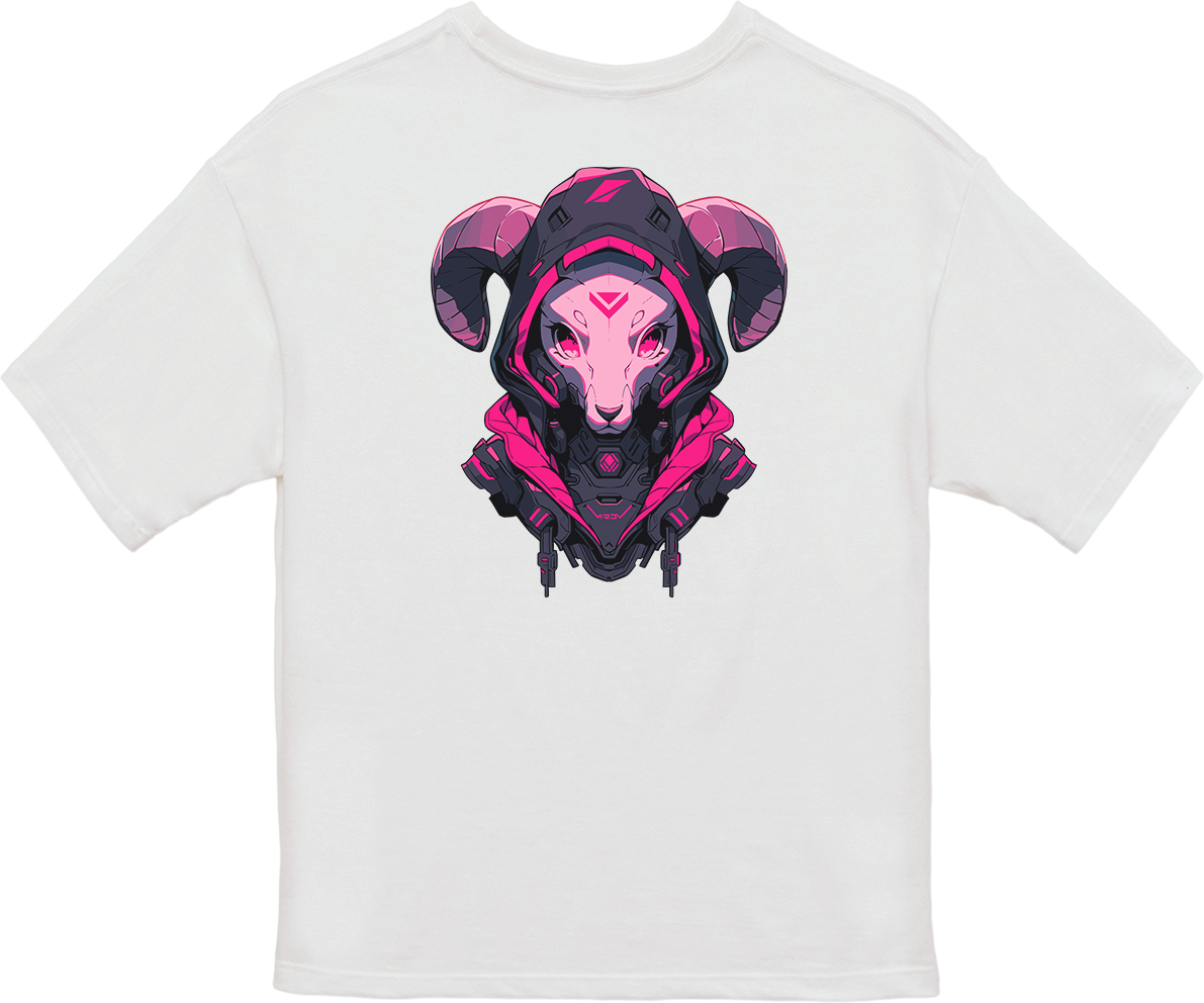 100% Cotton Oversized Tee | Mascot-Goat-002