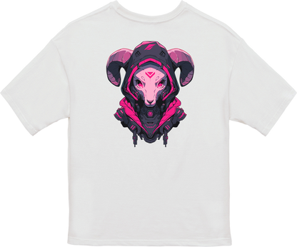 100% Cotton Oversized Tee | Mascot-Goat-002