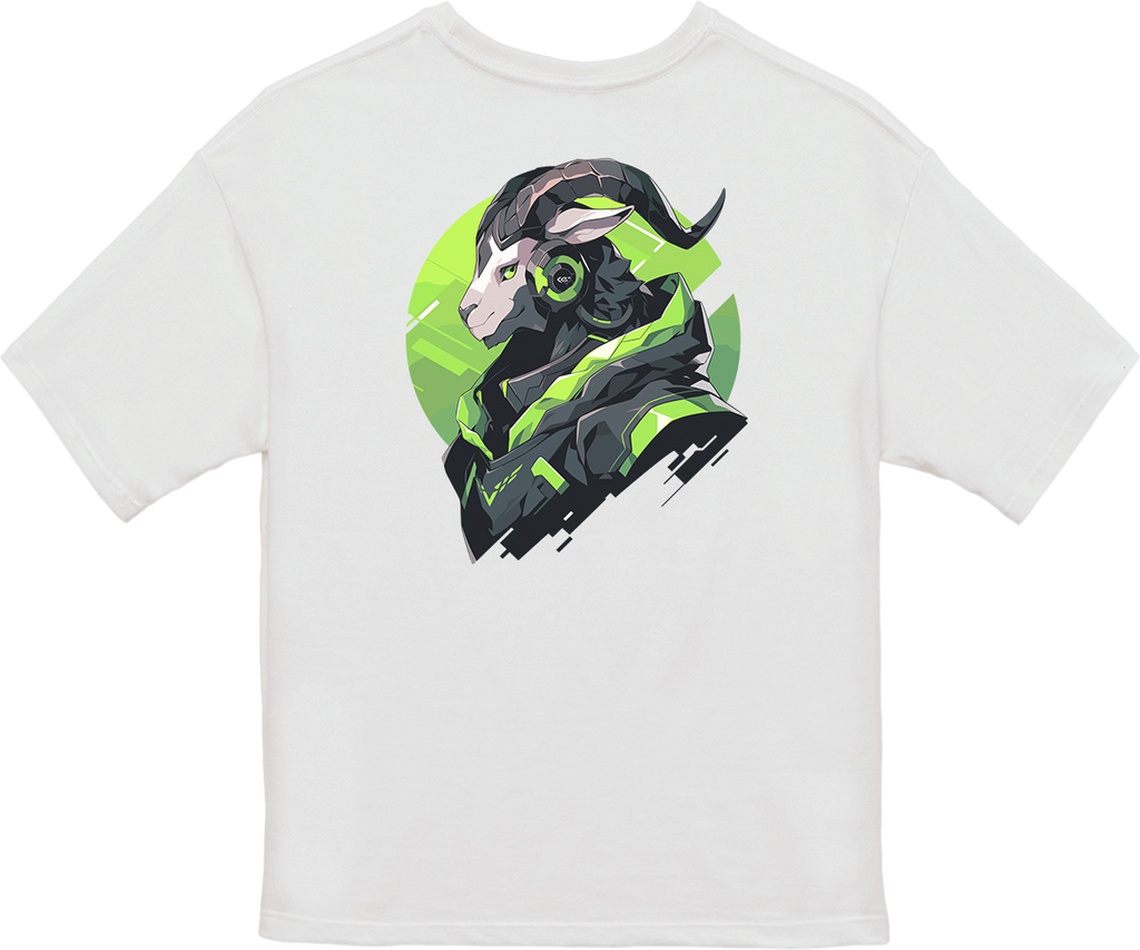100% Cotton Oversized Tee | Mascot-Goat-005