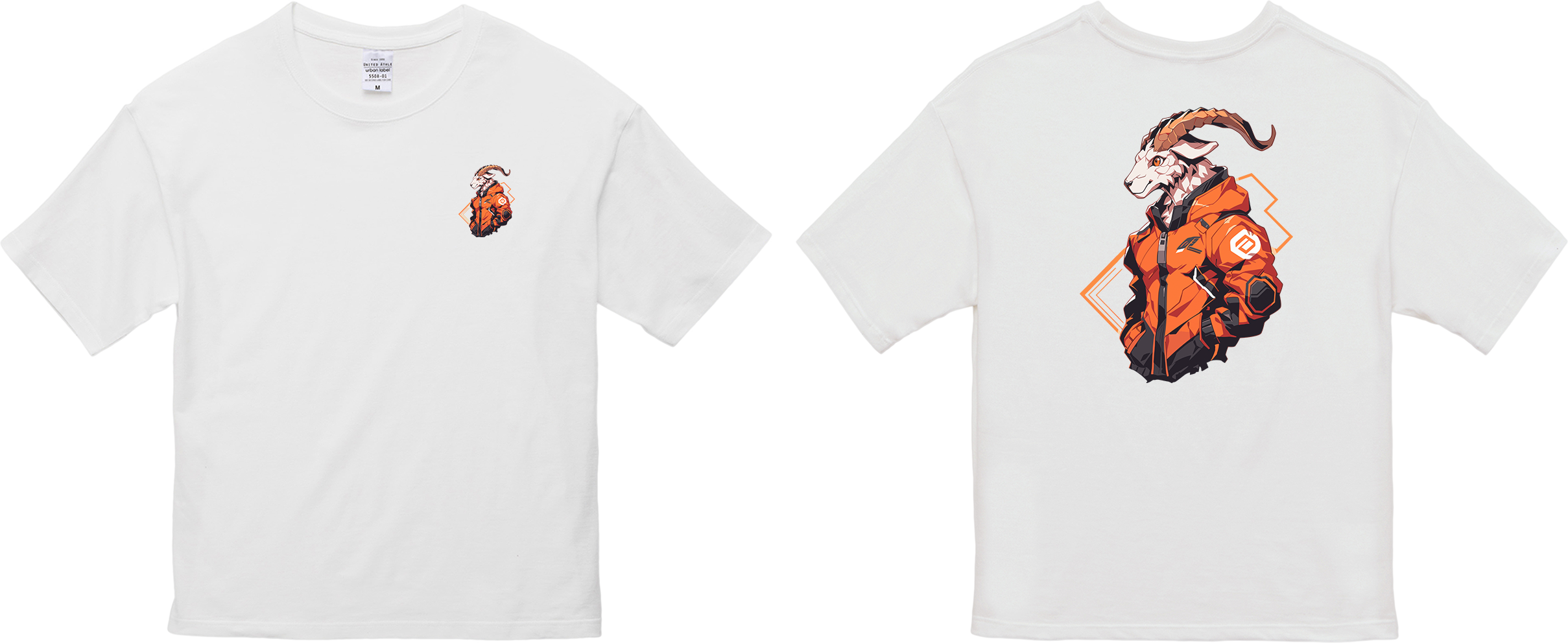 100%纯棉超大T恤 | Mascot-Goat-007
