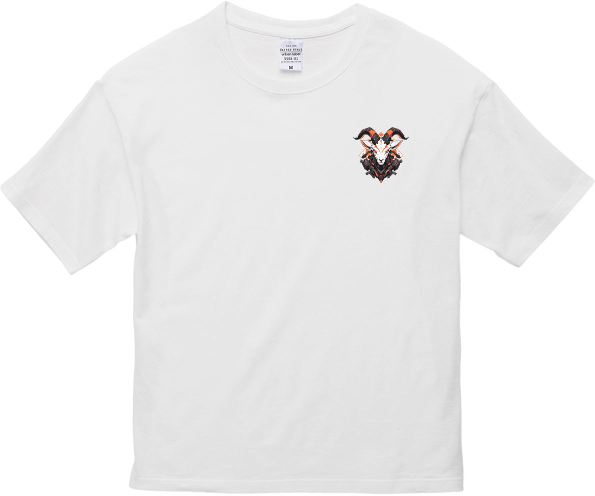 100% Cotton Oversized Tee | Mascot-Goat-008