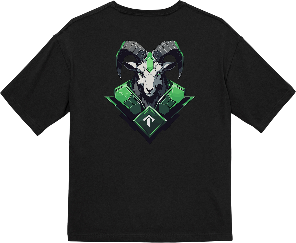 100% Cotton Oversized Tee | Mascot-Goat-011