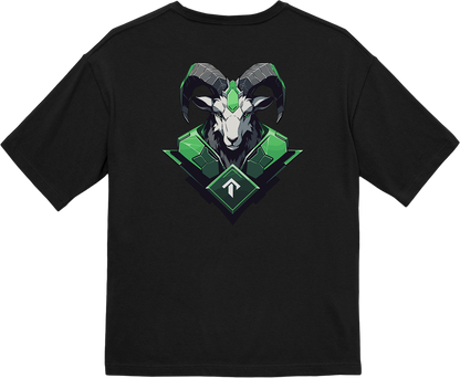 100% Cotton Oversized Tee | Mascot-Goat-011