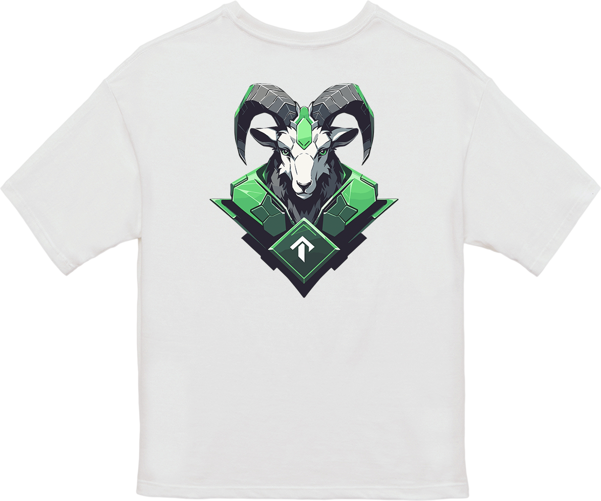 100% Cotton Oversized Tee | Mascot-Goat-011